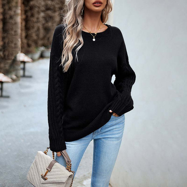 Casual Solid Colour Knit Sweater