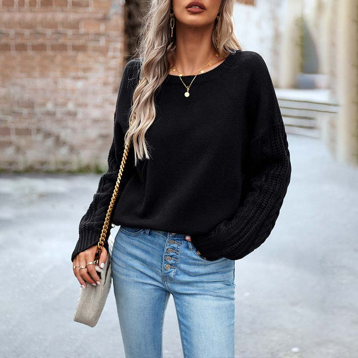 Casual Solid Colour Knit Sweater