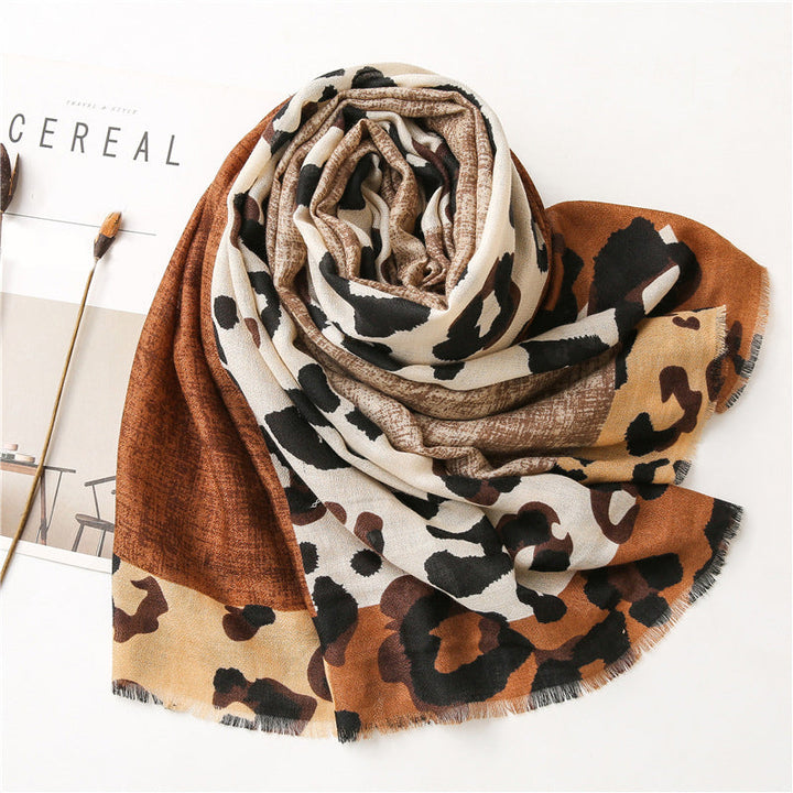 Casual Leopard Print Scarf
