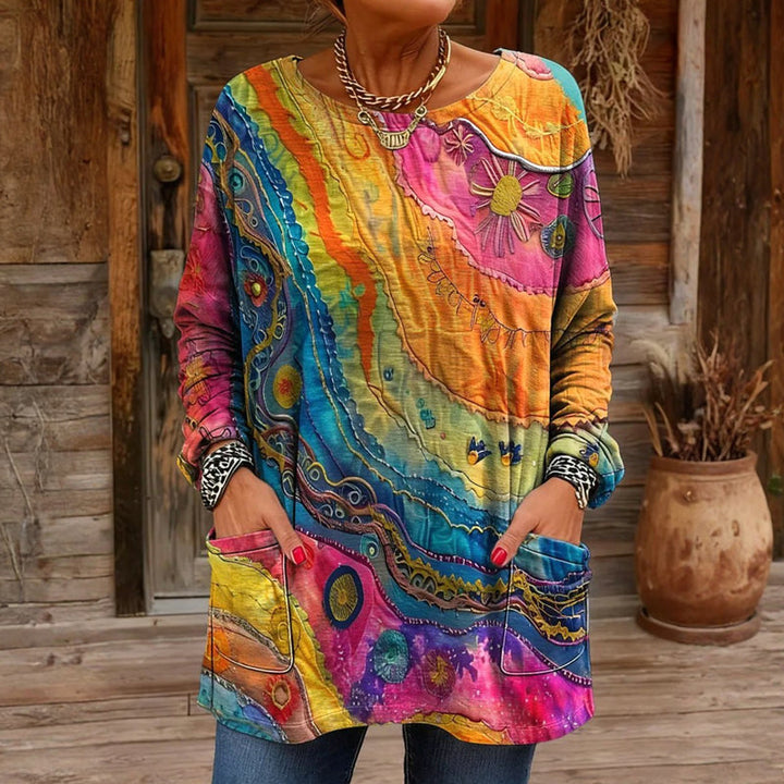 Vintage Colourful Blouse