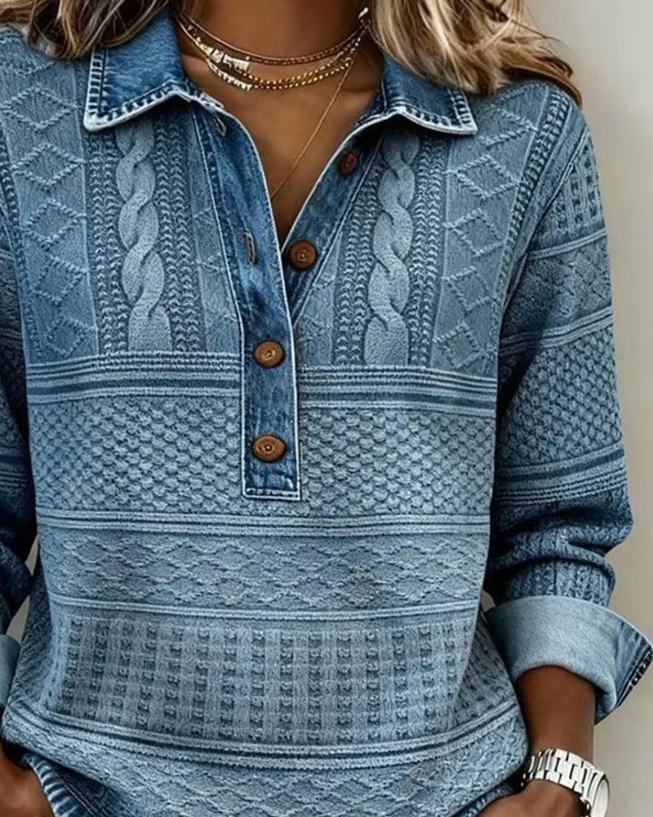 Sofia - Pull Décontracté Denim