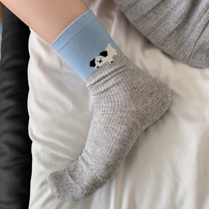 Casual Puppy Print Socks