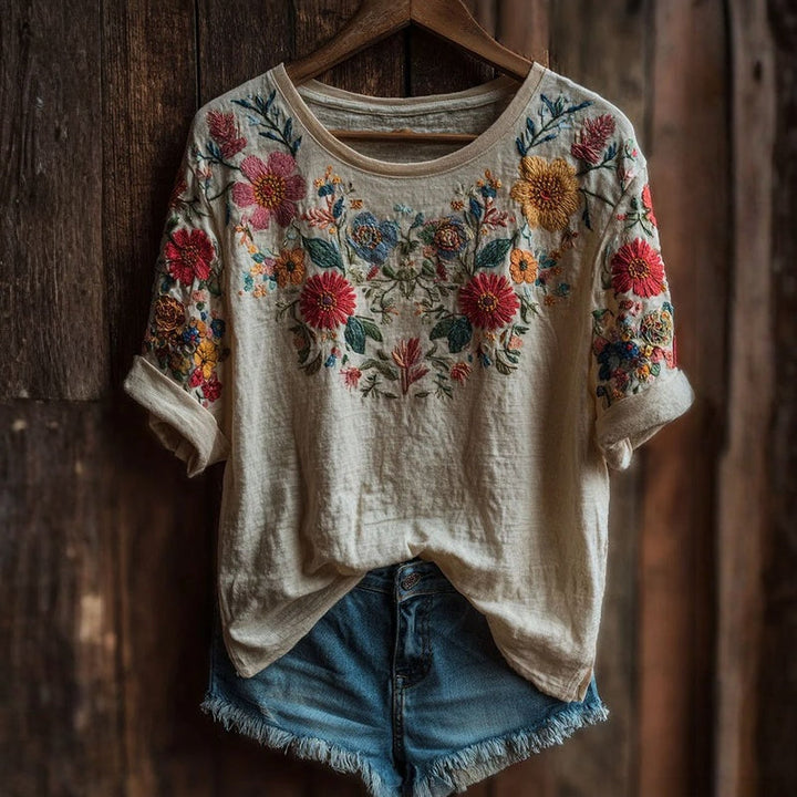 Vintage Floral Print T-Shirt