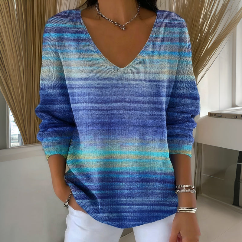 【Long Sleeve】Casual Gradient T-Shirt