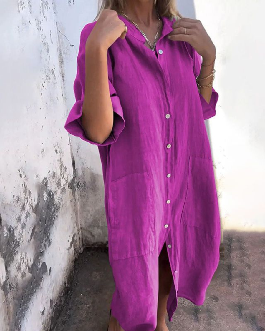 Melany - Robe Chemise Bohème Chic