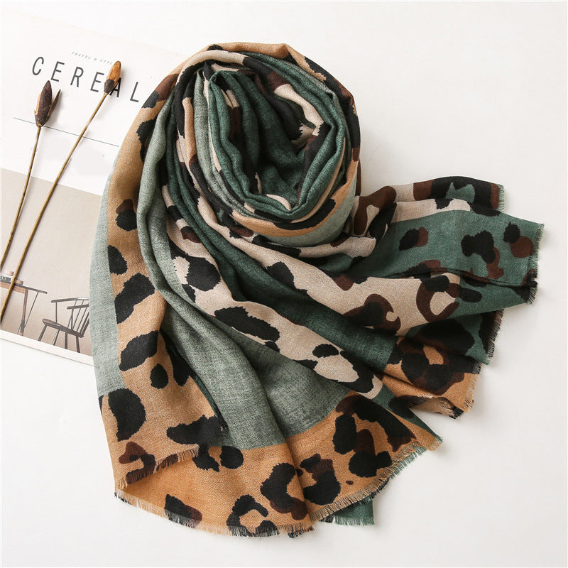 Casual Leopard Print Scarf