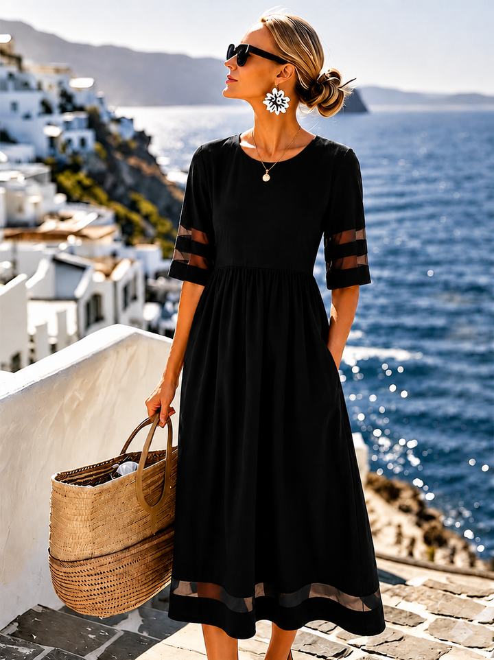 Cerelia | Robe midi flatteuse et lissante pour le ventre