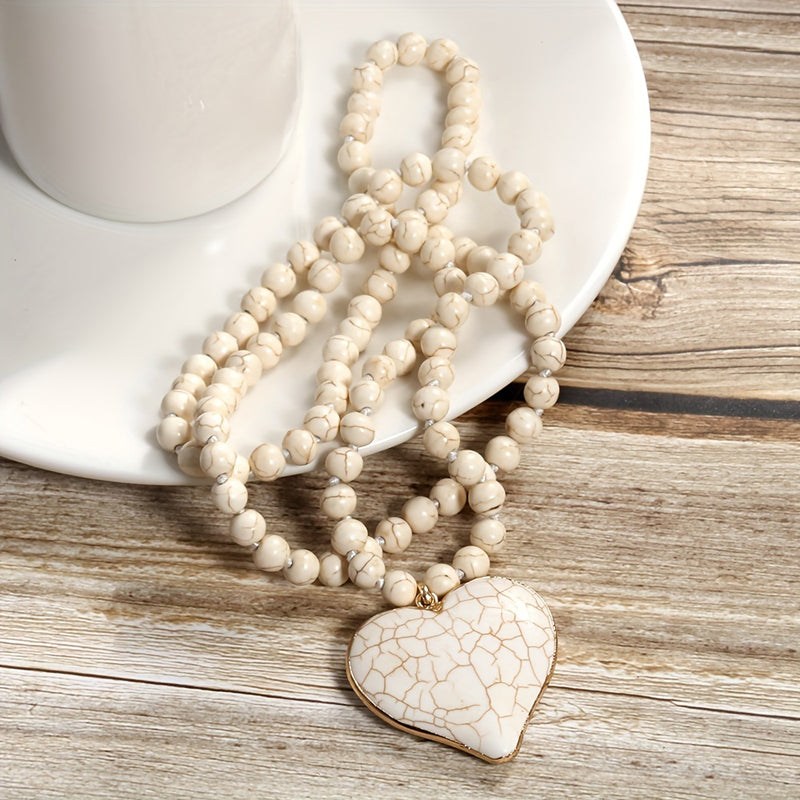 Bohemian Beaded Pendant Necklace