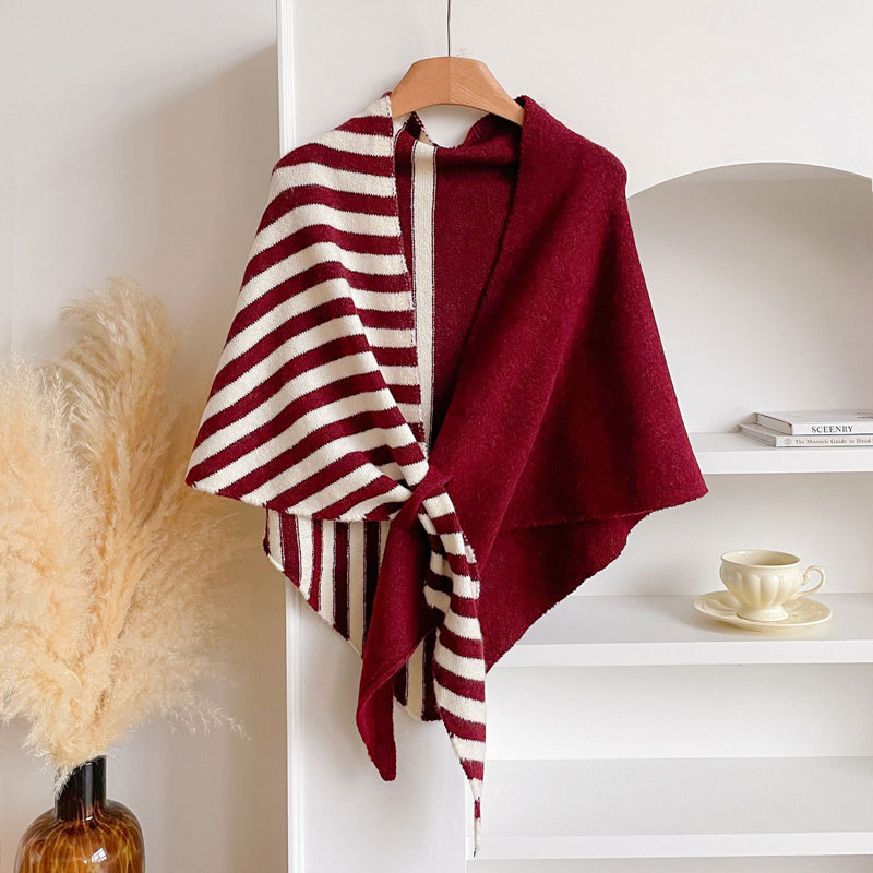 Warm Striped Shawl