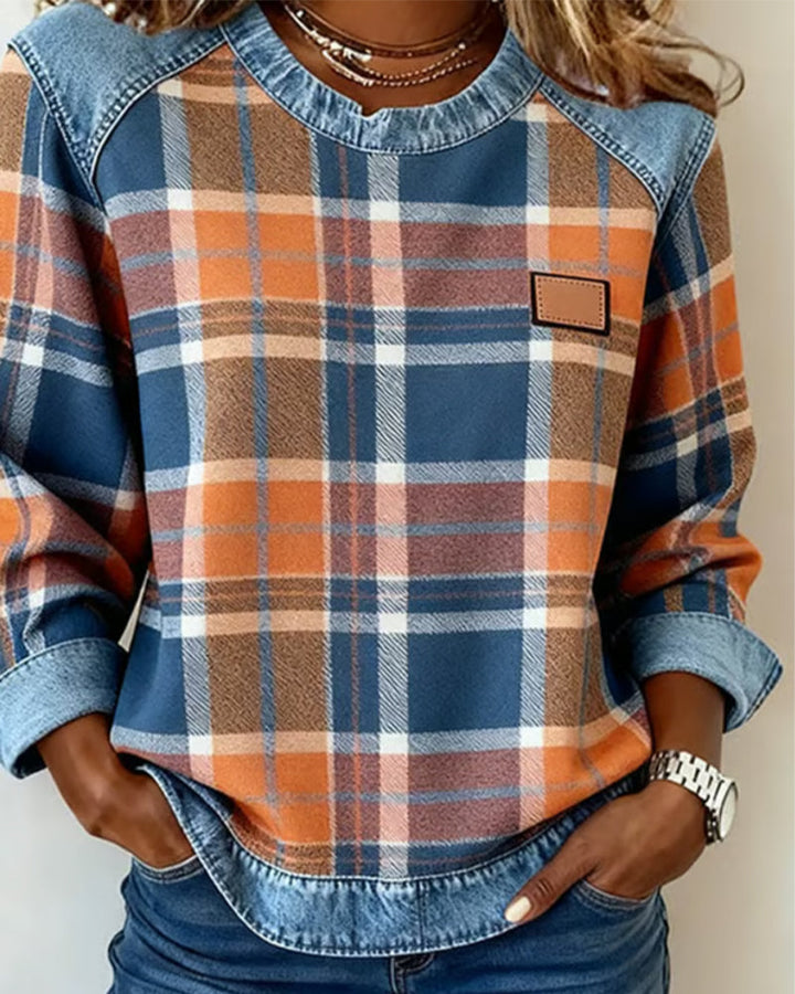 Célia - Sweatshirt Patchwork Audacieux