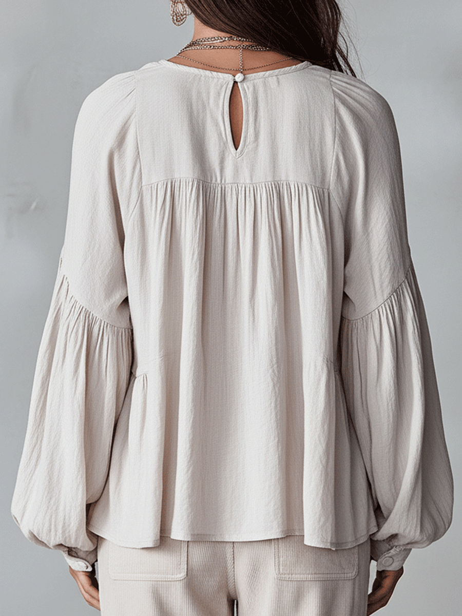 Blouse Bohémienne Douce à Volants Inspirée du Vintage