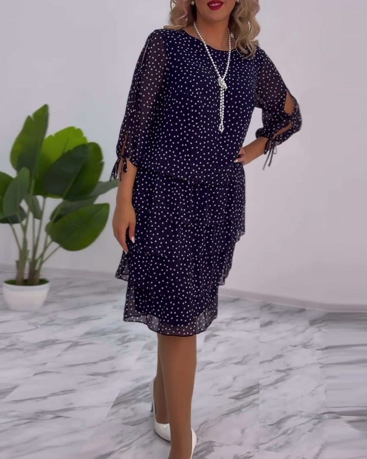 Blanche - Robe À Pois Élégante