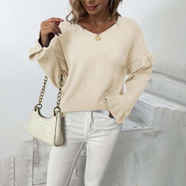 Casual Solid Colour Sweater