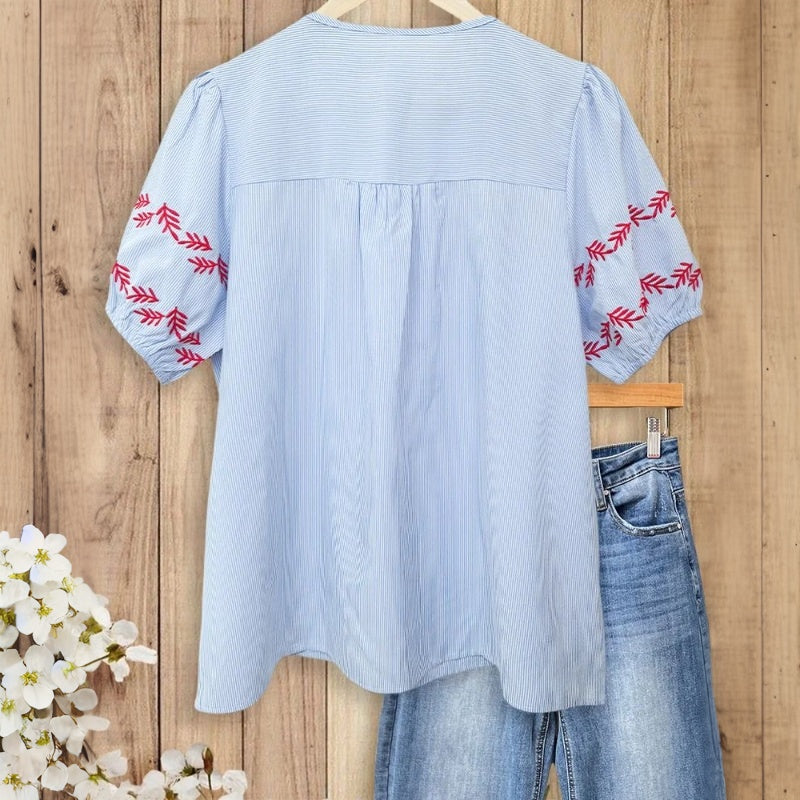 Vintage Floral Print Blouse