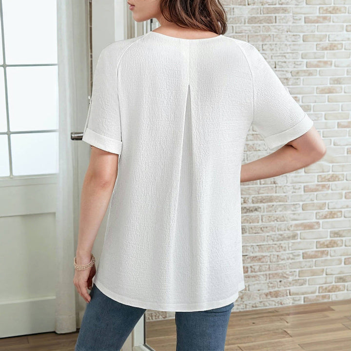 Casual Solid Colour Blouse
