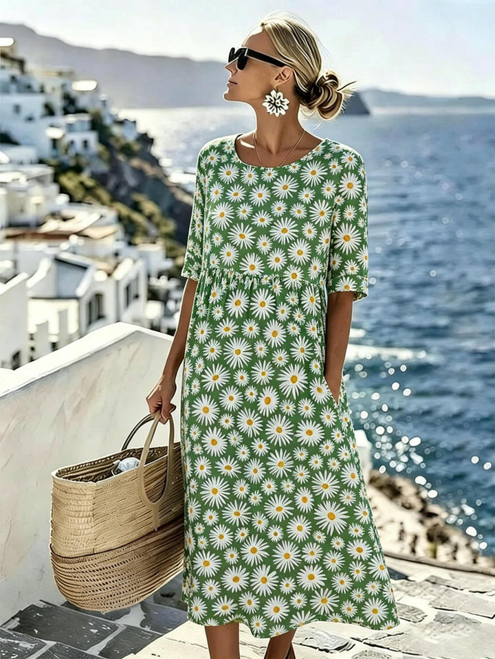 Daisy™ | Robe Midi Champ de Fleurs