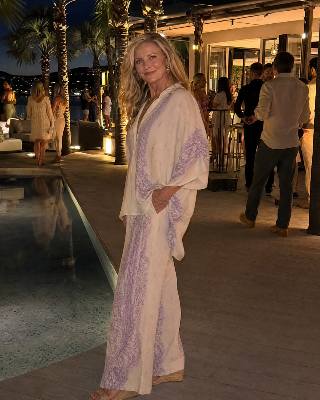 Sodaya | Ensemble Chemise Oversize à Imprimé Doux et Pantalon Large