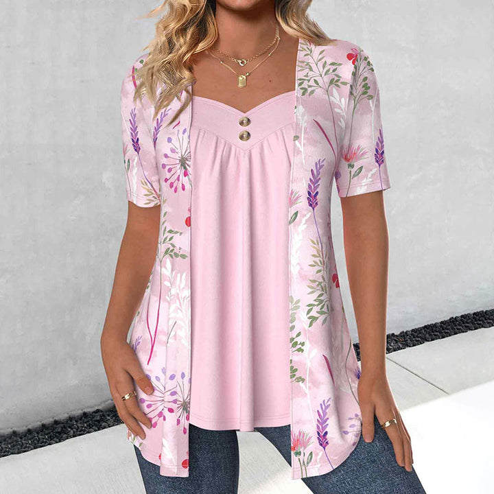 Elegant Floral Print Blouse