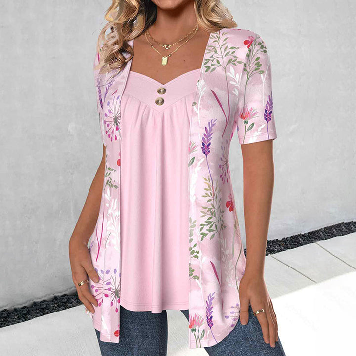 Elegant Floral Print Blouse