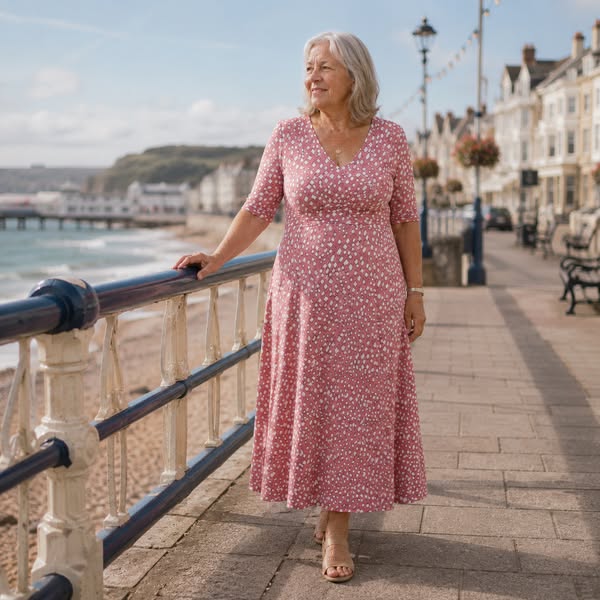 Corina – Robe Midi à Pois Élégante