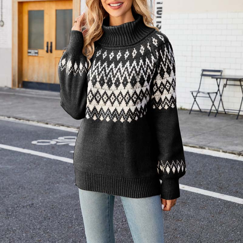 Vintage Geometric Knit Sweater