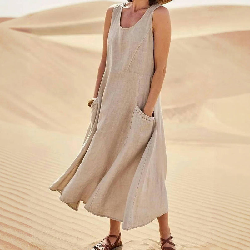 Vintage Solid Colour Dress