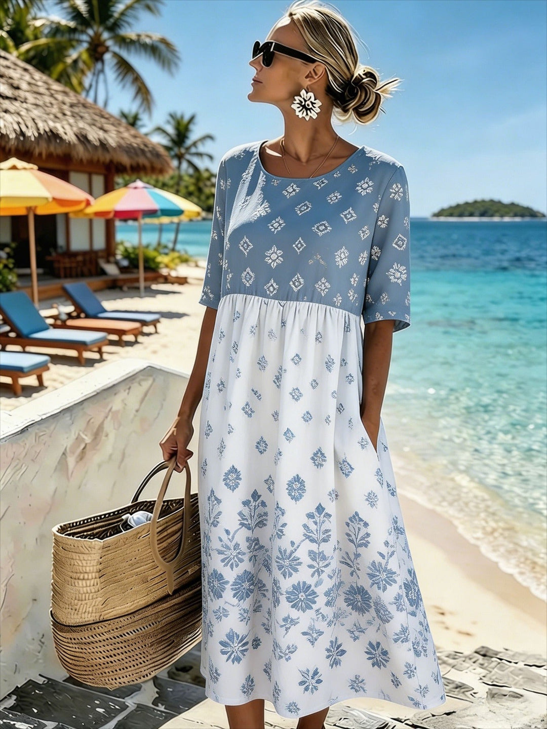 Skye™ | Robe Midi Brise Côtière
