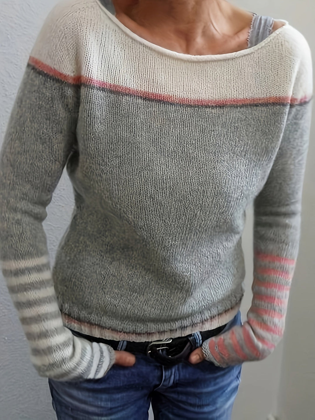 Katharina – Pull Rayé à Manches Longues