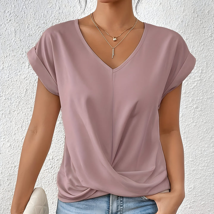 BELLA | Haut V-Cou Détail Twist Classique