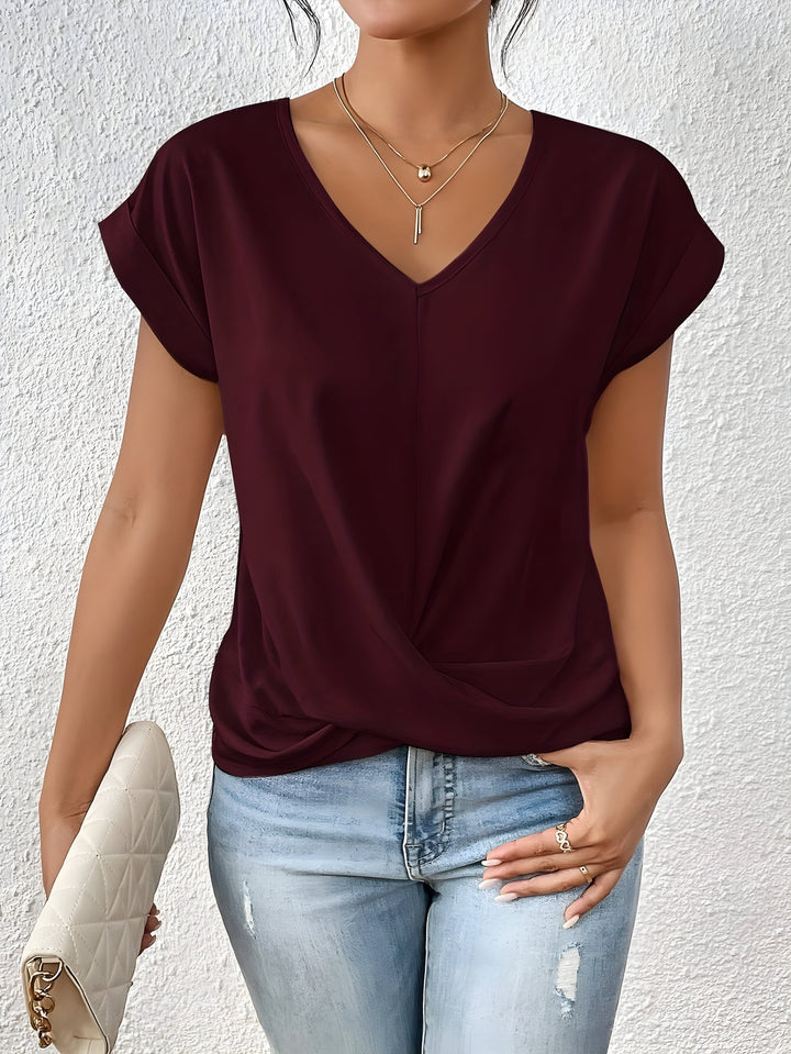 BELLA | Haut V-Cou Détail Twist Classique