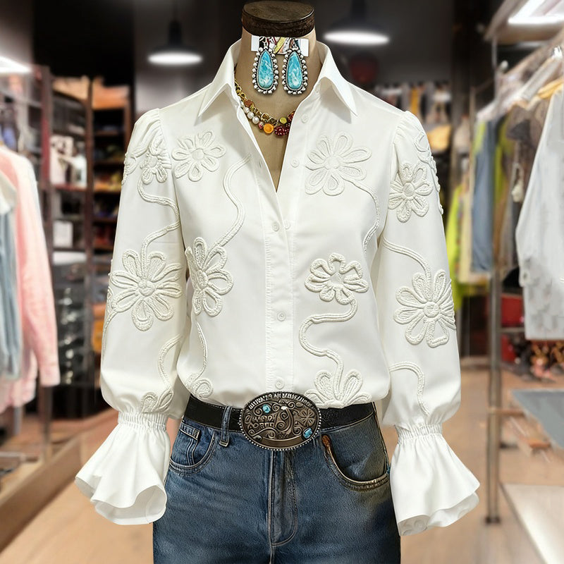Casual Floral Print Blouse