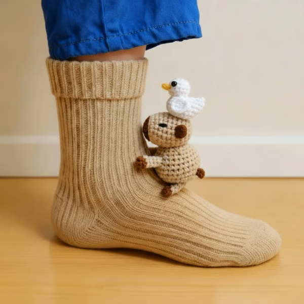Chaussettes douces à motifs animaux