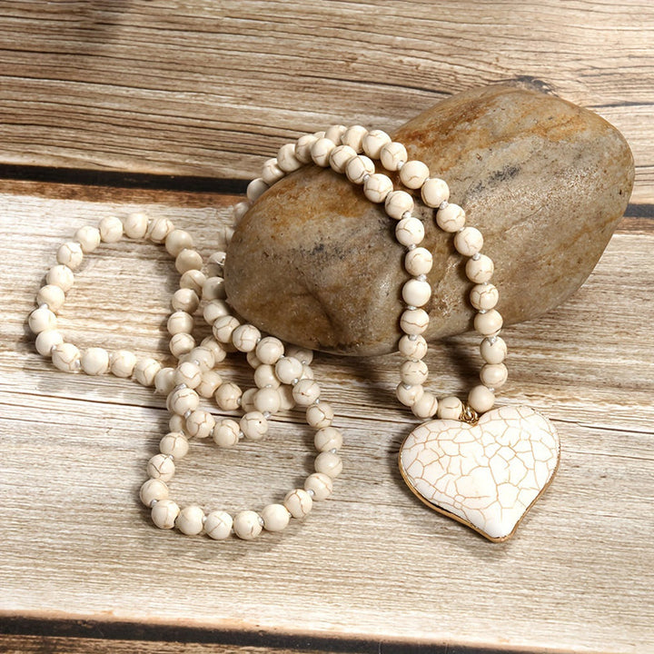 Bohemian Beaded Pendant Necklace