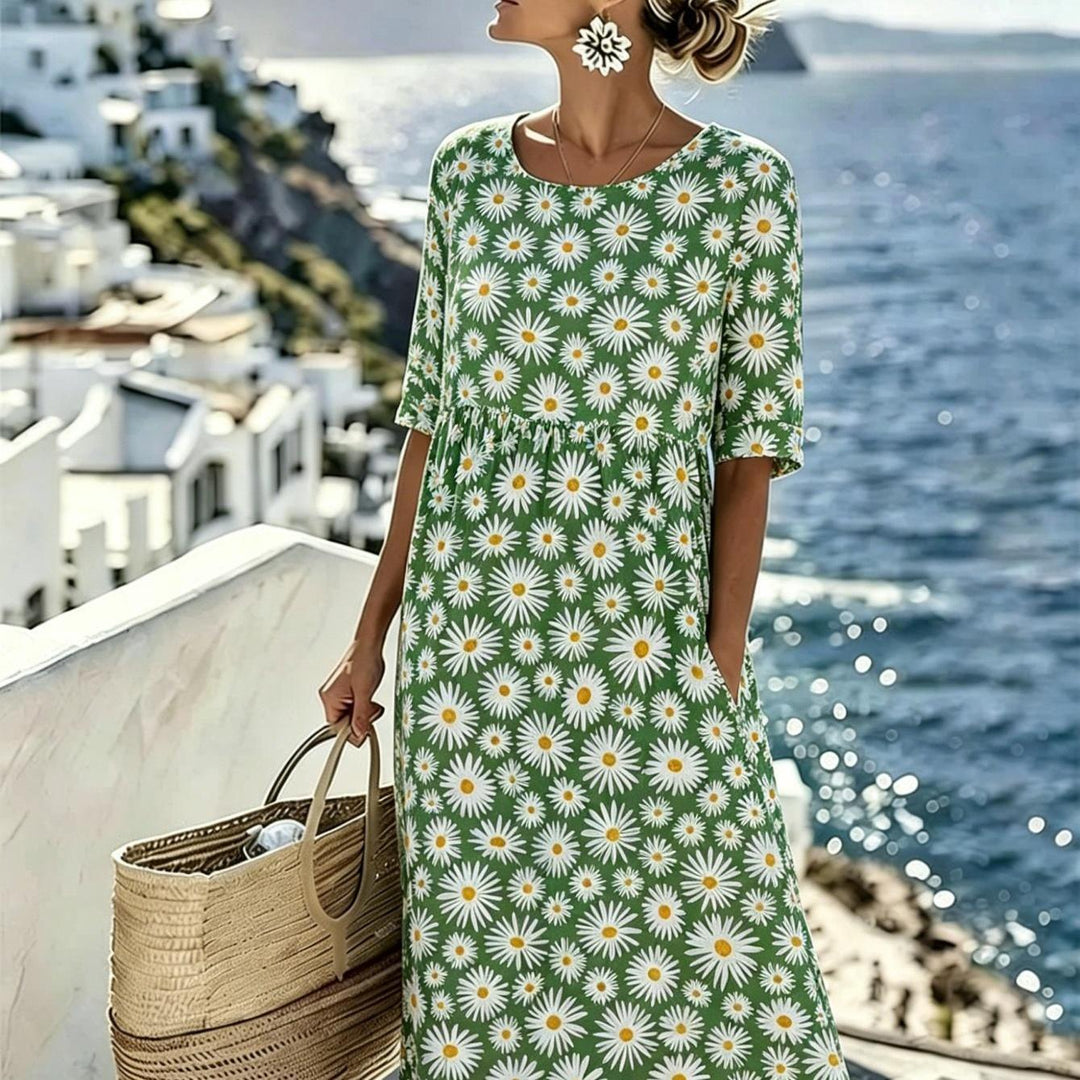 Daisy™ | Robe Midi Champ de Fleurs