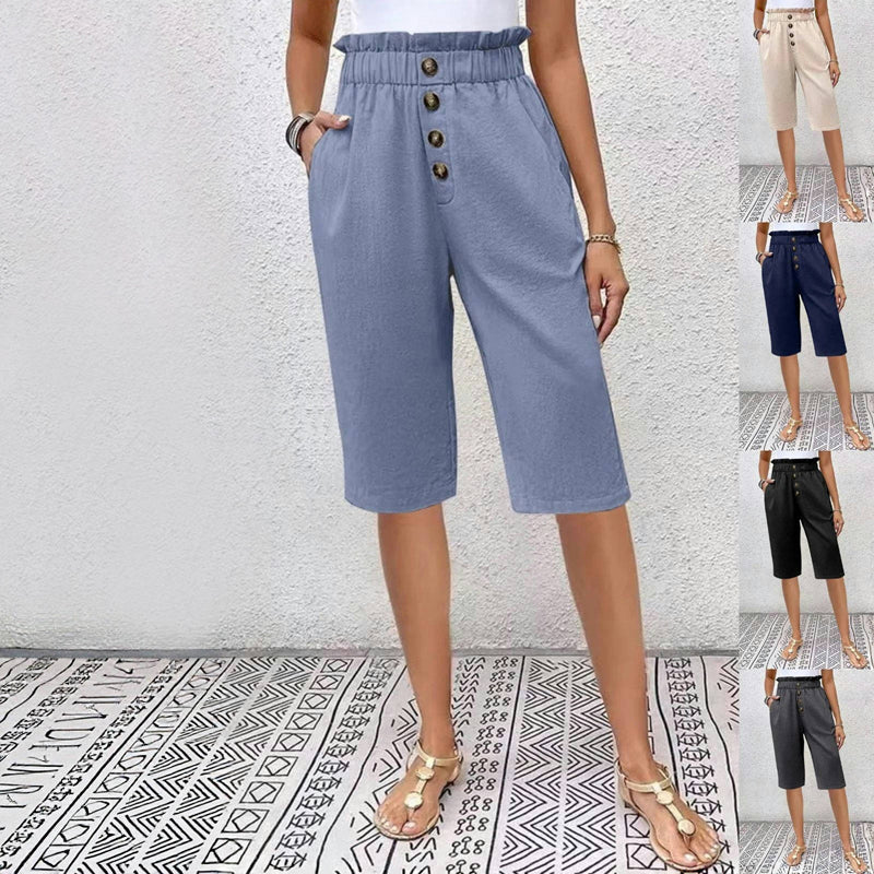 【Cotton And Linen】Solid Colour Casual Pants
