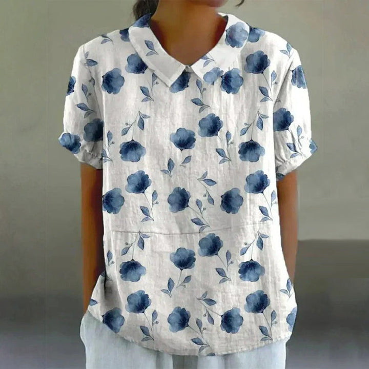 Vintage Floral Print Blouse