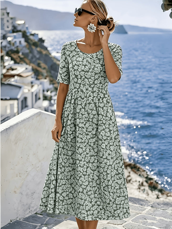 Sienna™ | Robe Midi Florale Élégante