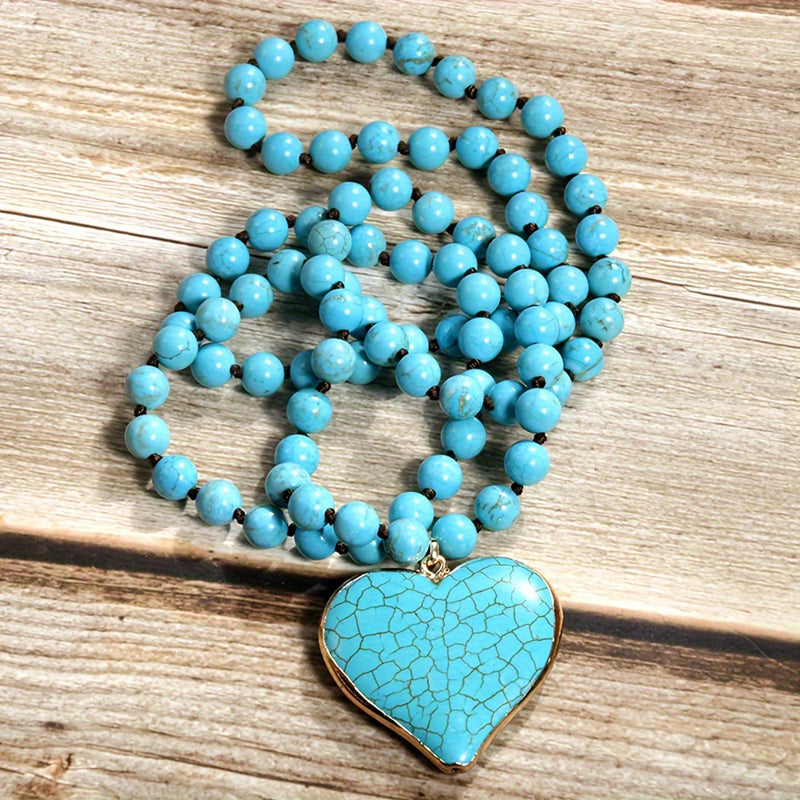 Bohemian Beaded Pendant Necklace