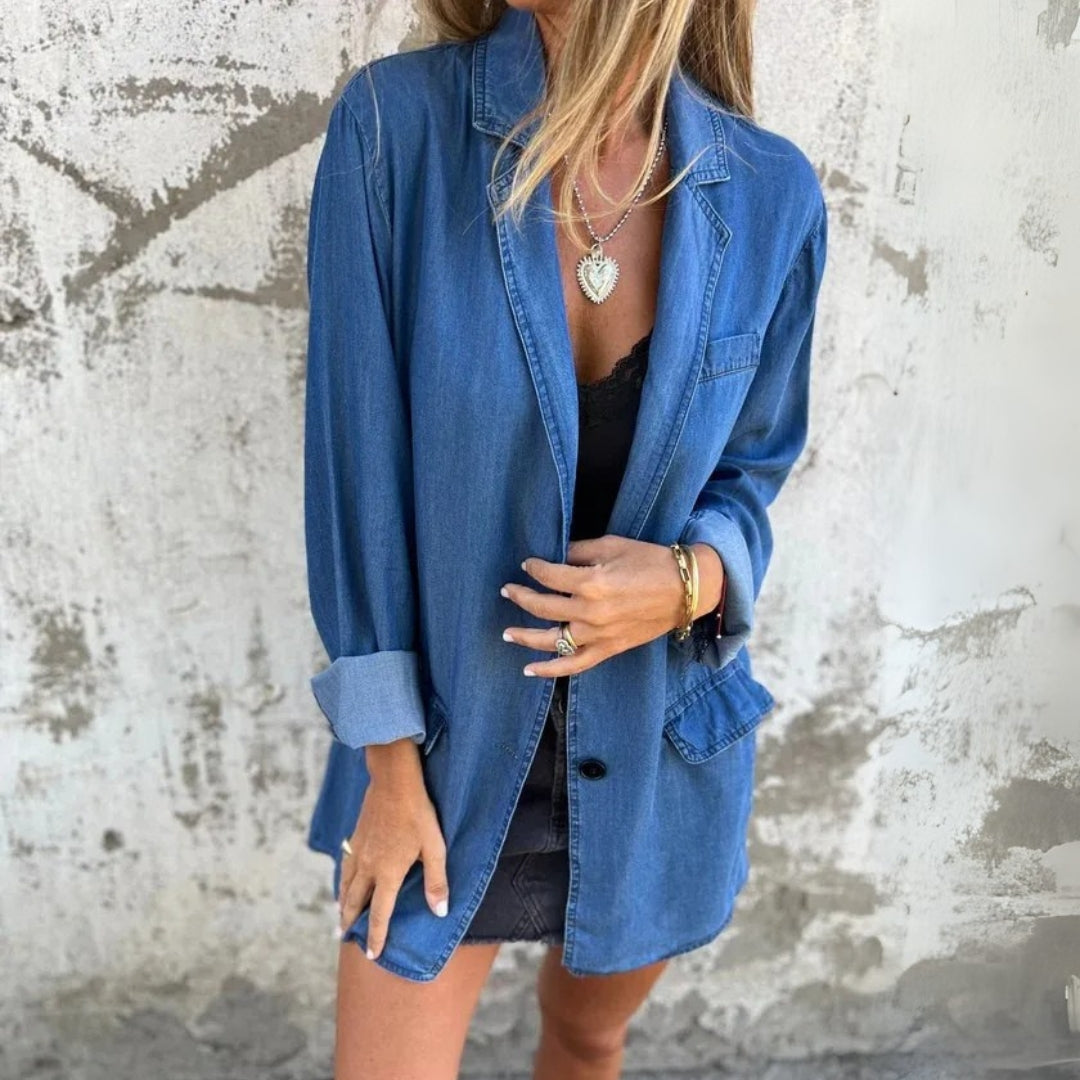 Sarah | Blazer en Jean Sans Effort