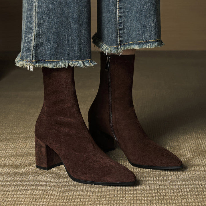 Alora - Bottines En Daim Luxueuses