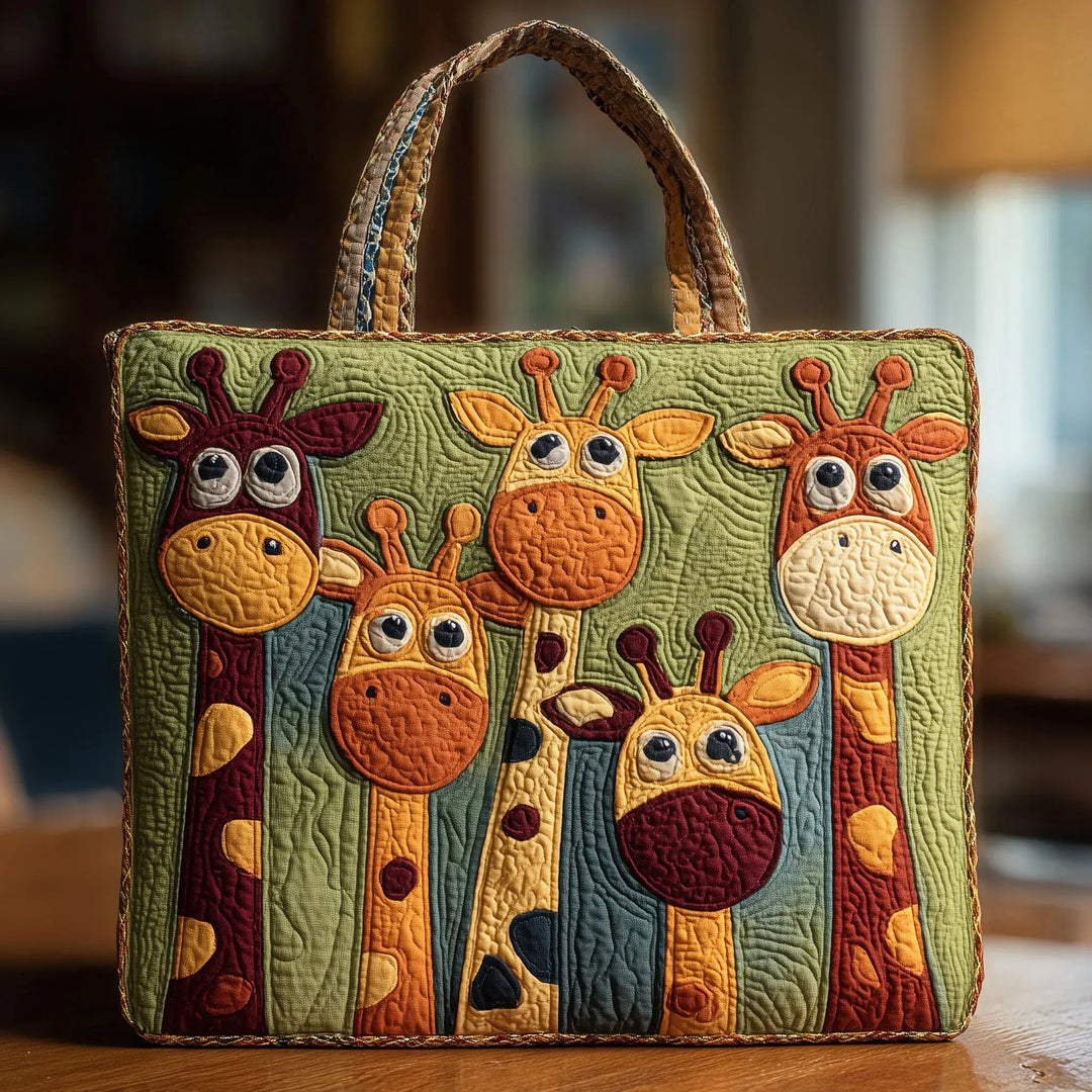 Sac Shopper Matelassé - Girafe