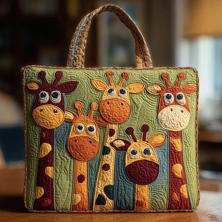 Sac Shopper Matelassé - Girafe