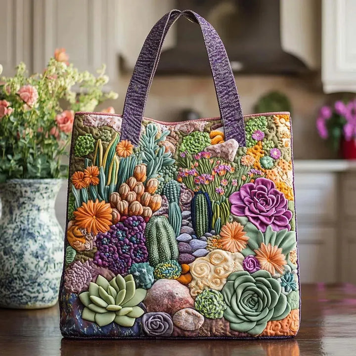 Sac Shopper Artisanal - Jardin de Plantes Grasses