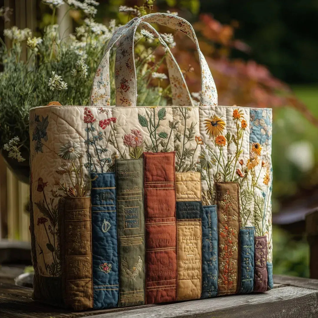 Sac à main matelassé artisanal - Livres et Fleurs