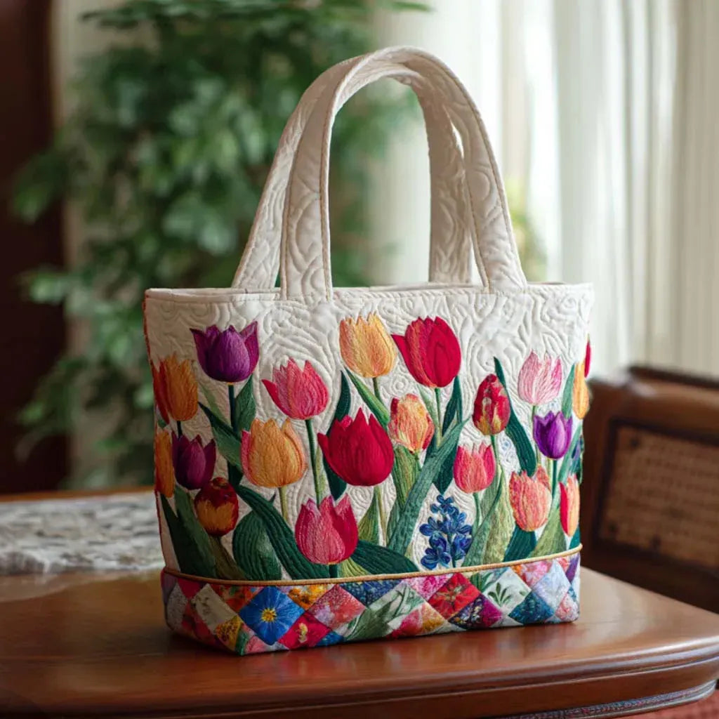 Sac Shopper Matelassé - Jardin de Tulipes