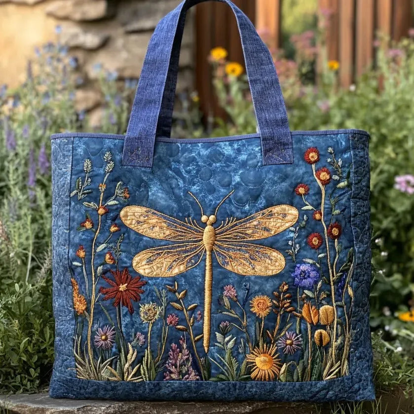 Sac à main matelassé - Libellule dorée