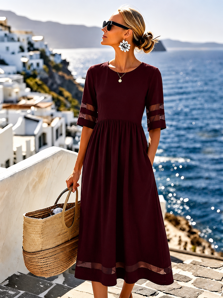 Cerelia | Robe midi flatteuse et lissante pour le ventre