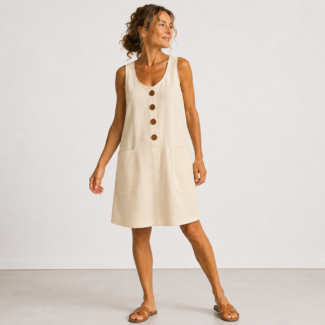 Mariella | Robe en coton et lin