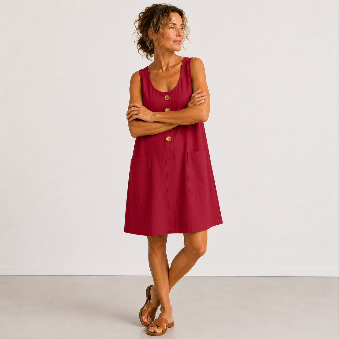 Mariella | Robe en coton et lin