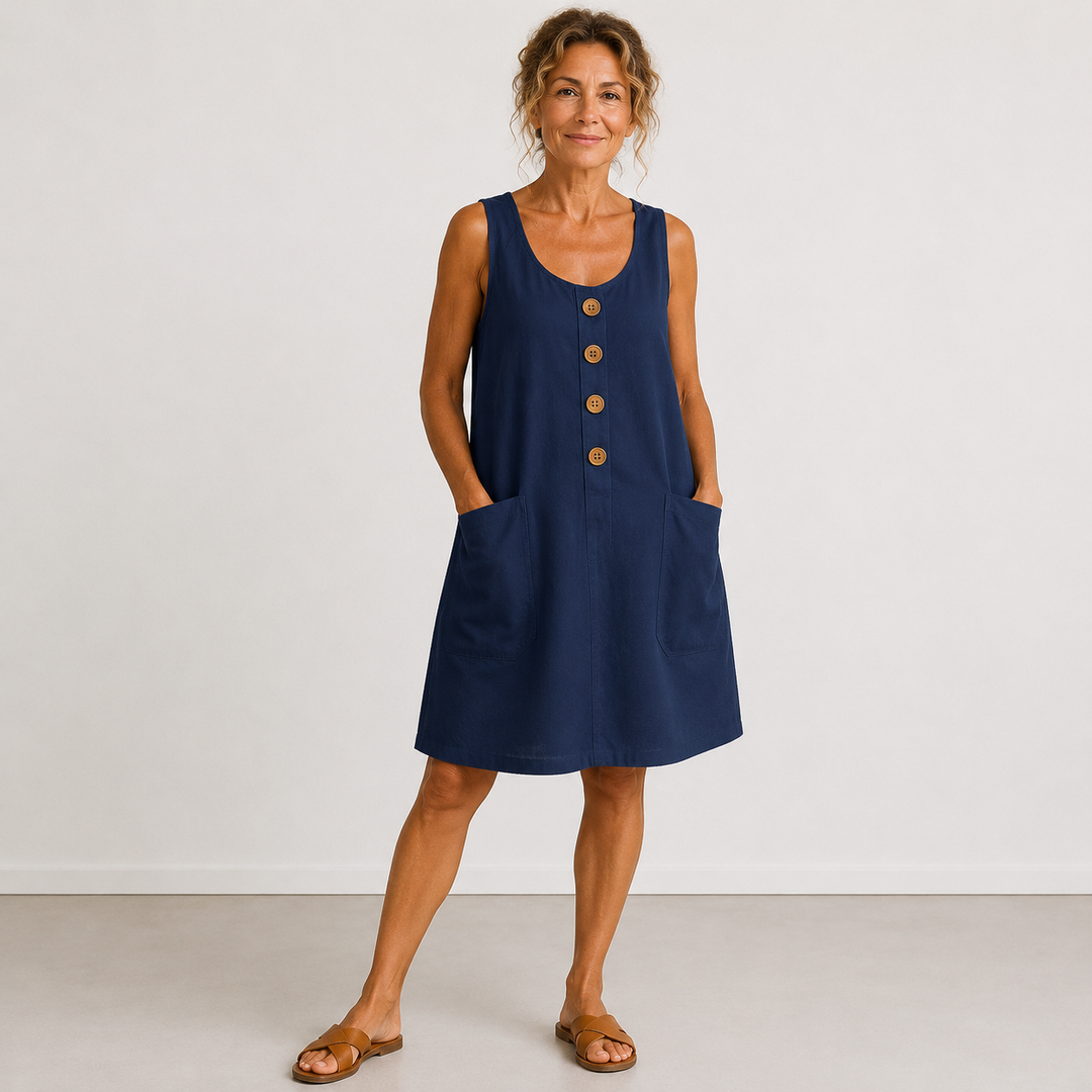 Mariella | Robe en coton et lin